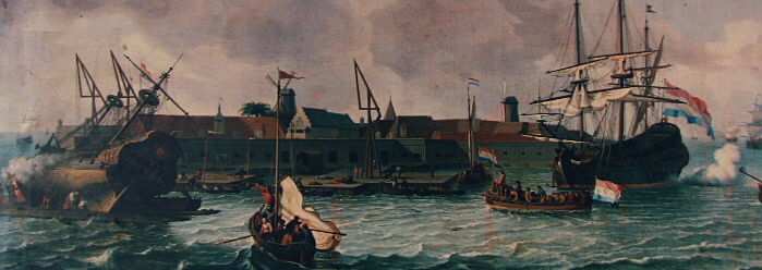 バタヴィア港風景図